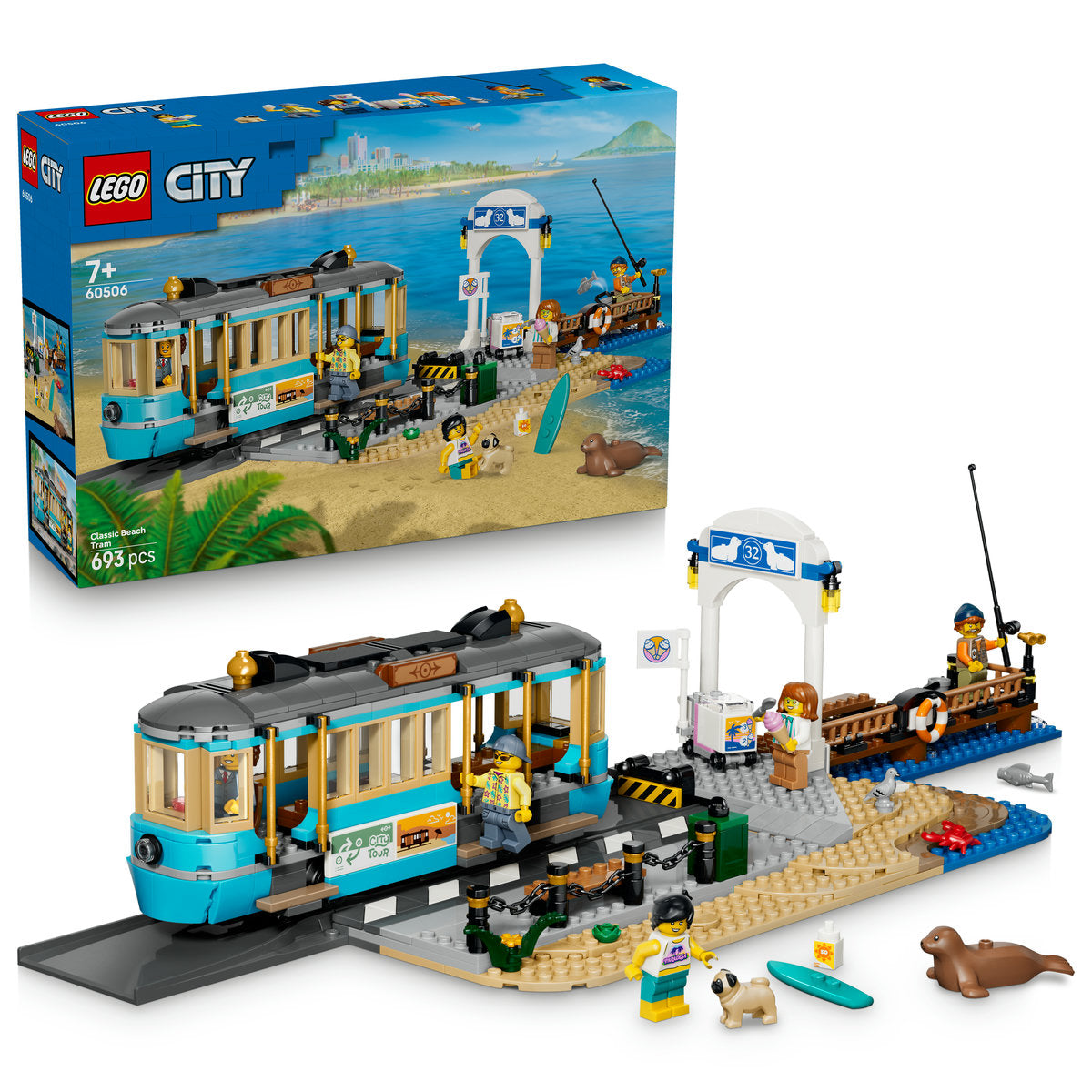 LEGO City Classic Beach Tram Building Set 60506
