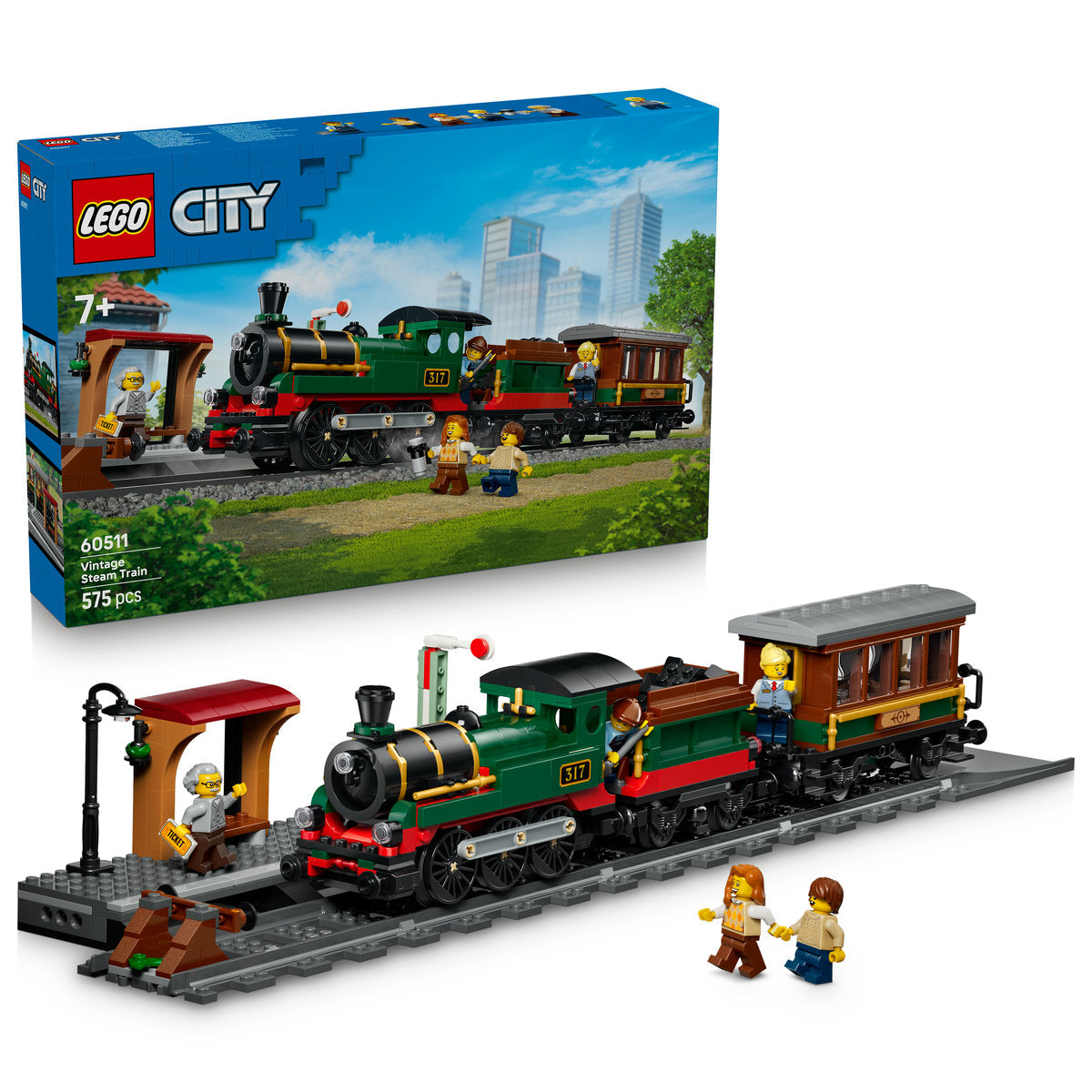 LEGO City Vintage Steam Train Building Set 60511