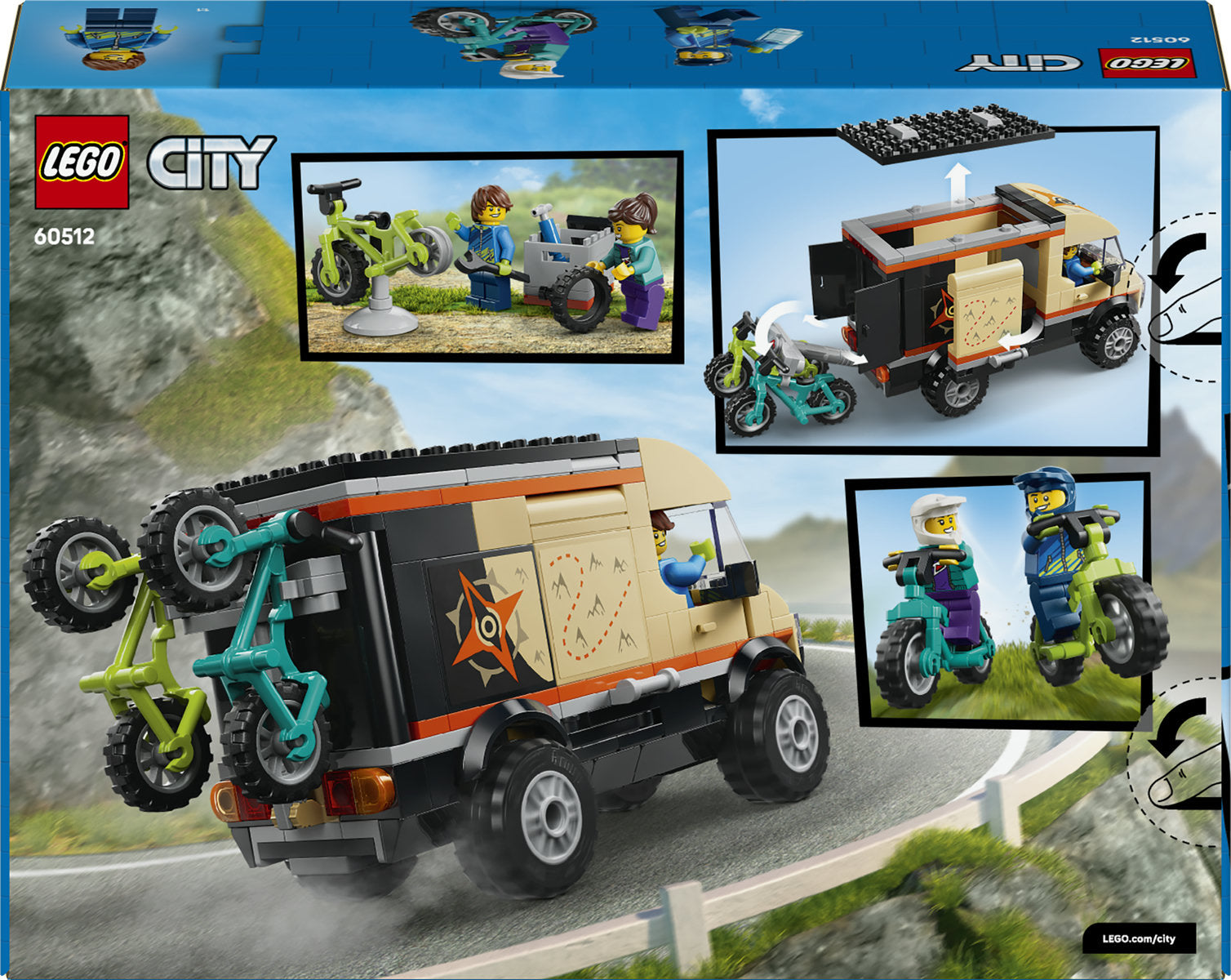 LEGO City Mountain Bike Adventure Van Building Set 60512