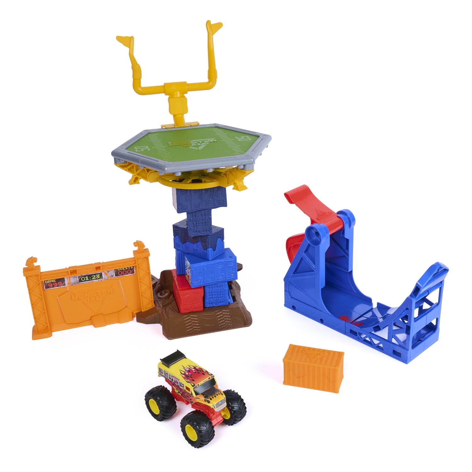 Monster Jam 1:64 Smash & Bash Crash Course Playset