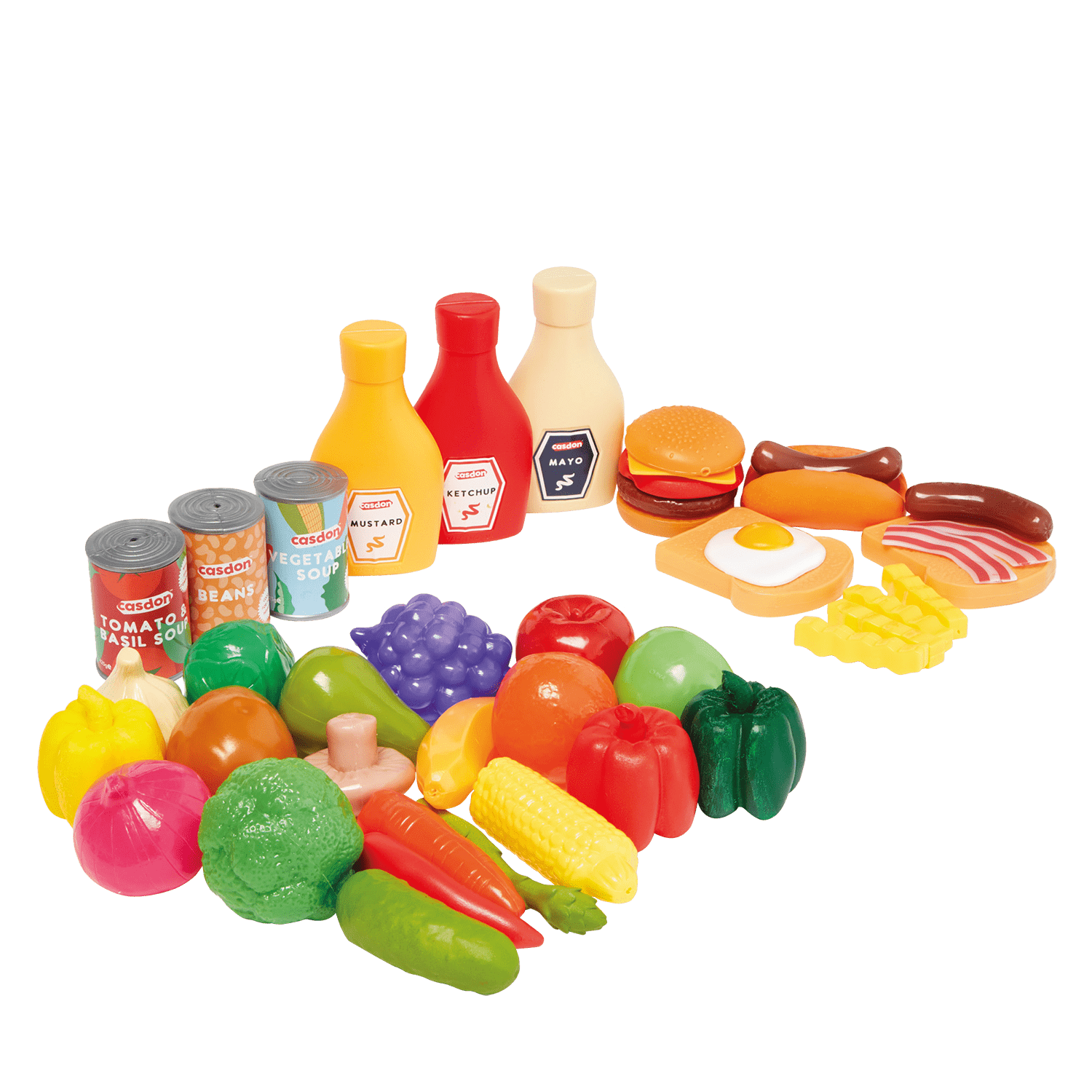 Cadon Play Food Set Kids Pretend Play Kitchen Toy