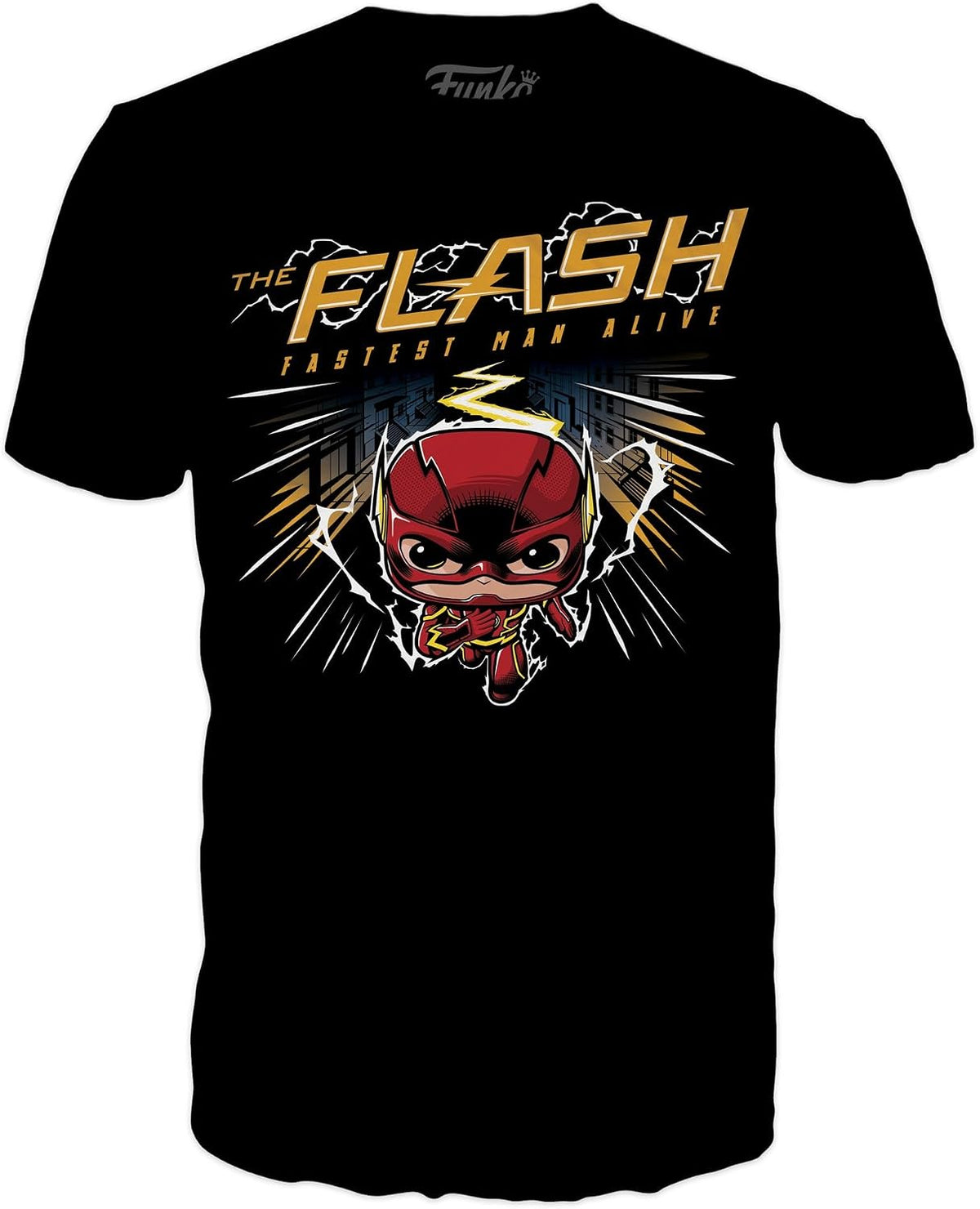 Funko POP! Tees: DC The Flash Glow-in-the-Dark Vinyl Figure & T-Shirt – Small