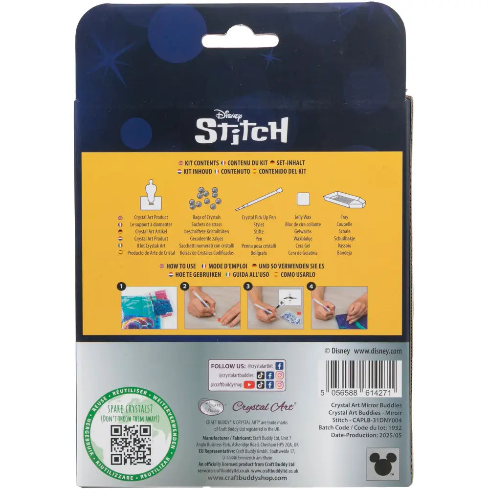 Stitch, Crystal Art Mirror Buddy