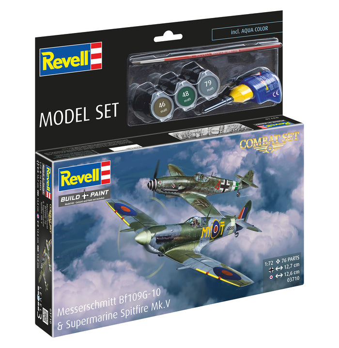 Revell Combat Set Bf 109G-10 & Spitfire Mk.V Plastic Model Kit