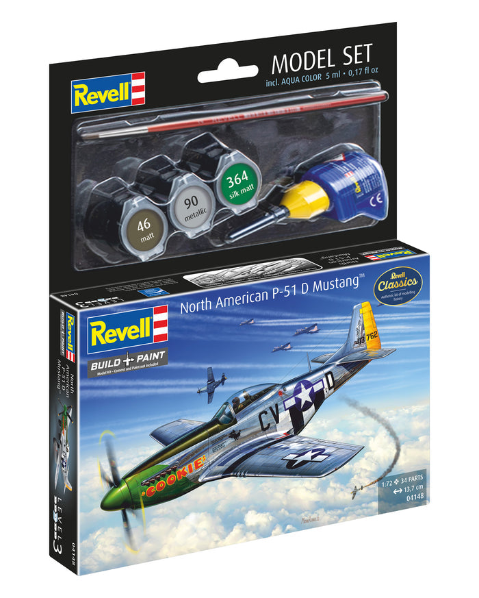 Revell Model Set P-51D Mustang Plastic Model Kit