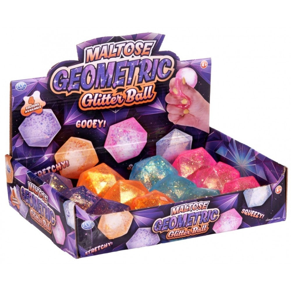 Geometric Maltose Glitter Ball Asst