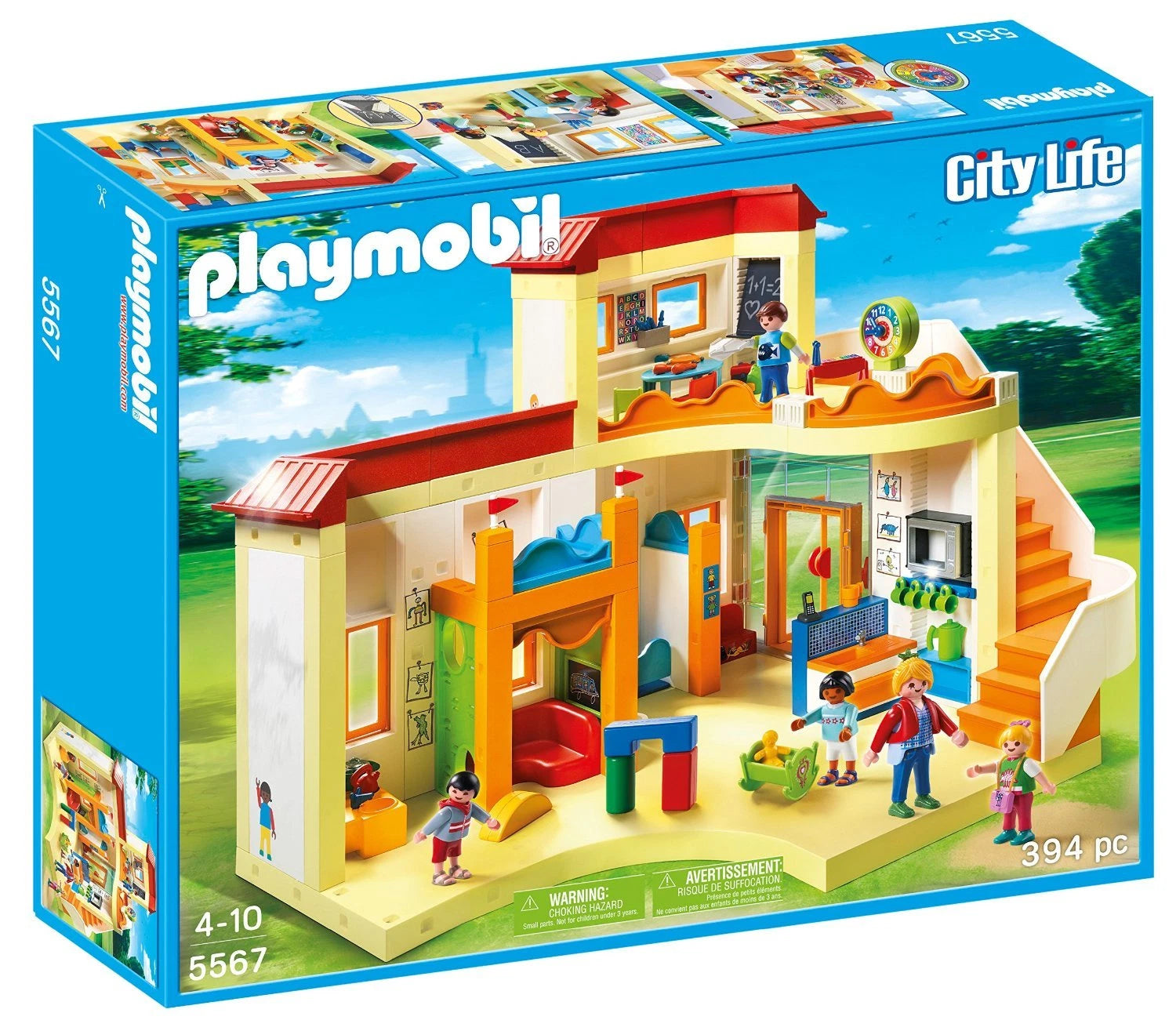 Playmobil 5567 City Life Sunshine Preschool with Functional Blackboard and Clock Hands