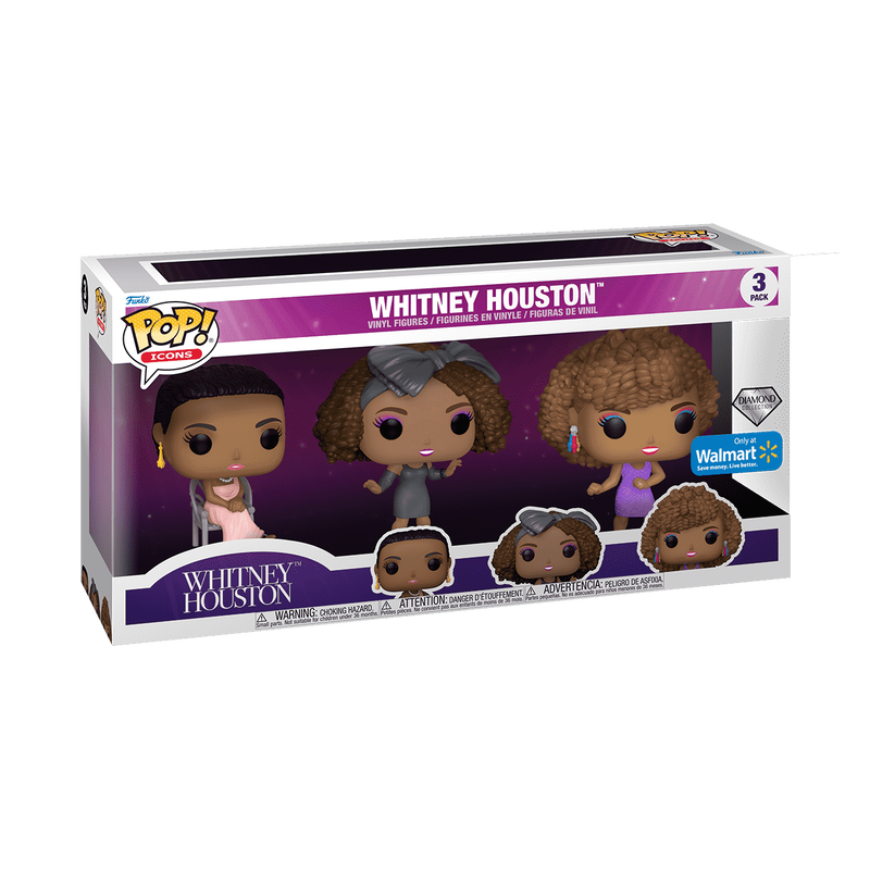 Funko POP! Icons: Whitney Houston - Diamond Collection (3-Pack)