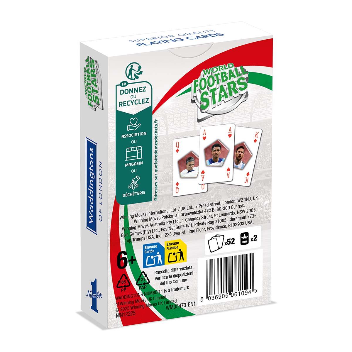 World Football Stars Waddingtons Number 1 Playing Cards