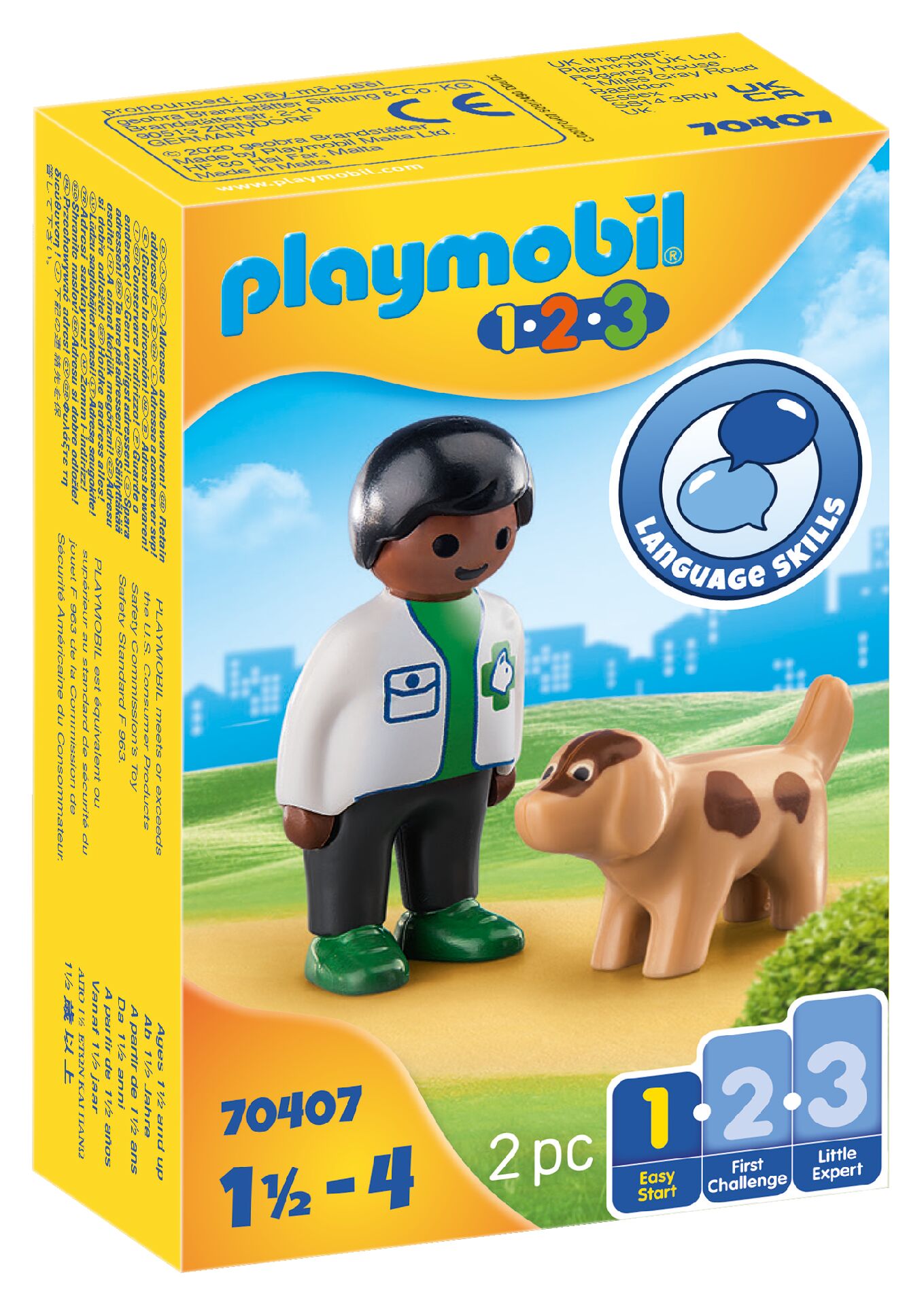 Playmobil 70407 1.2.3 Vet with Dog