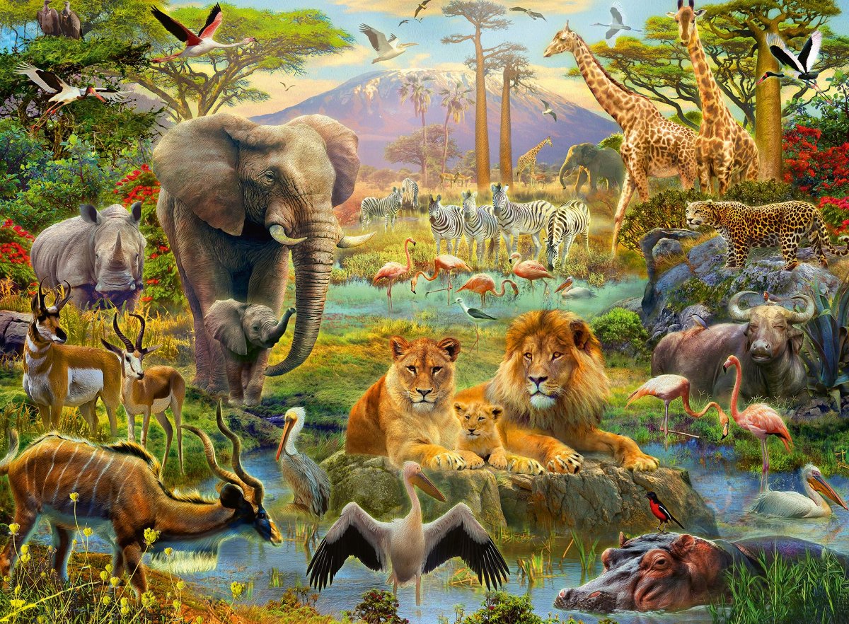 Animals of the Savanna, 200pc XXL