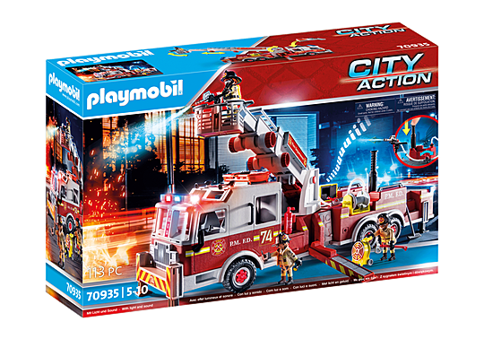 Playmobil 70935 Rescue Vehicles Fire Engine with Tower Ladder