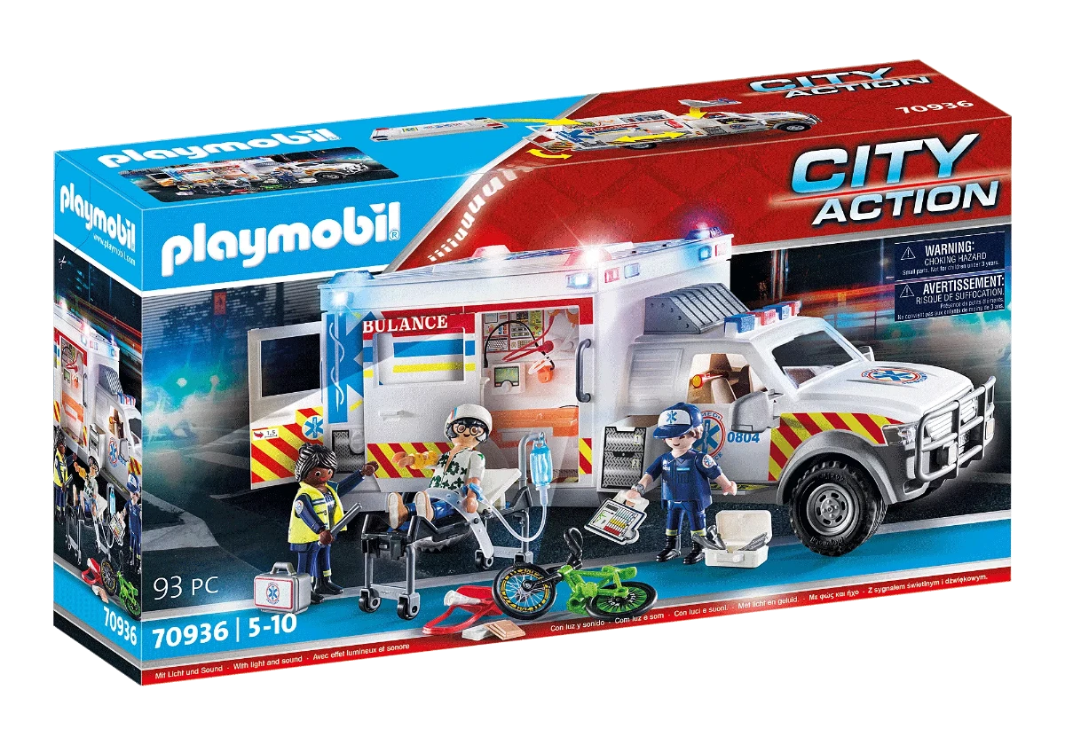Playmobil 70936 Rescue Vehicles Ambulance with Lights and Sound