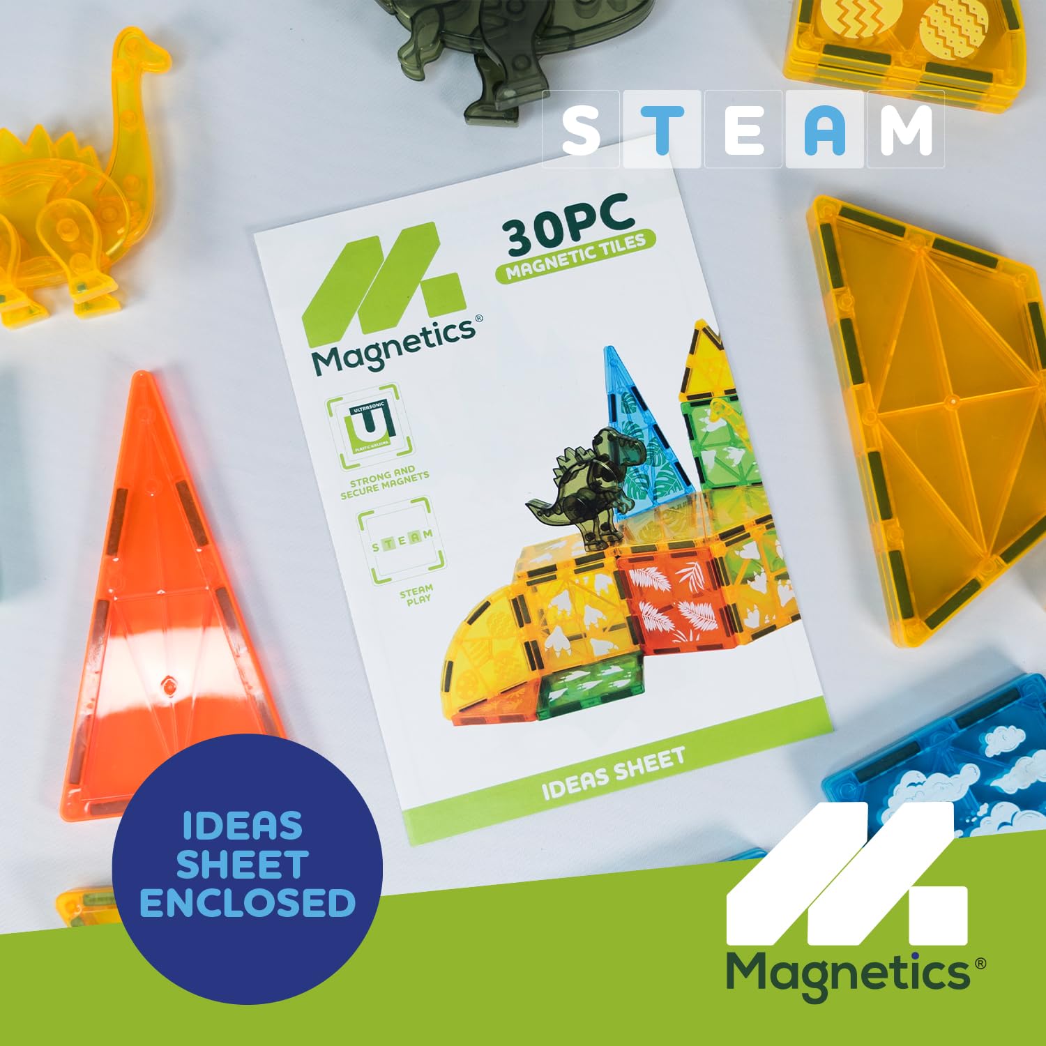 Magnetic Tiles Dino Set 30 Pcs