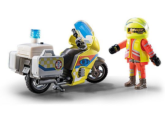 PLAYMOBIL 71205 City Life Emergency Motorcycle with Flashing Lights