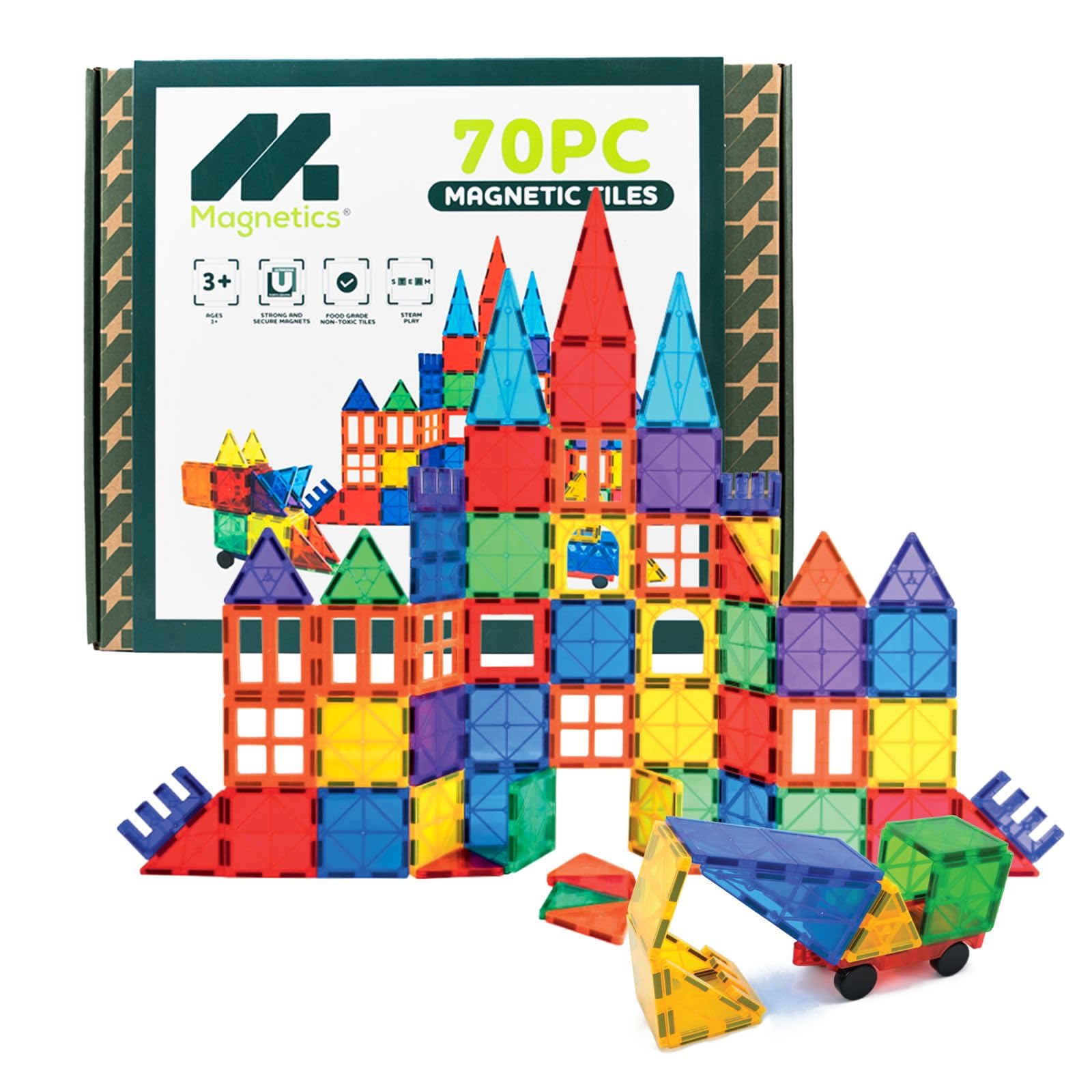 Magnetic Tiles Building Set 70 Pieces