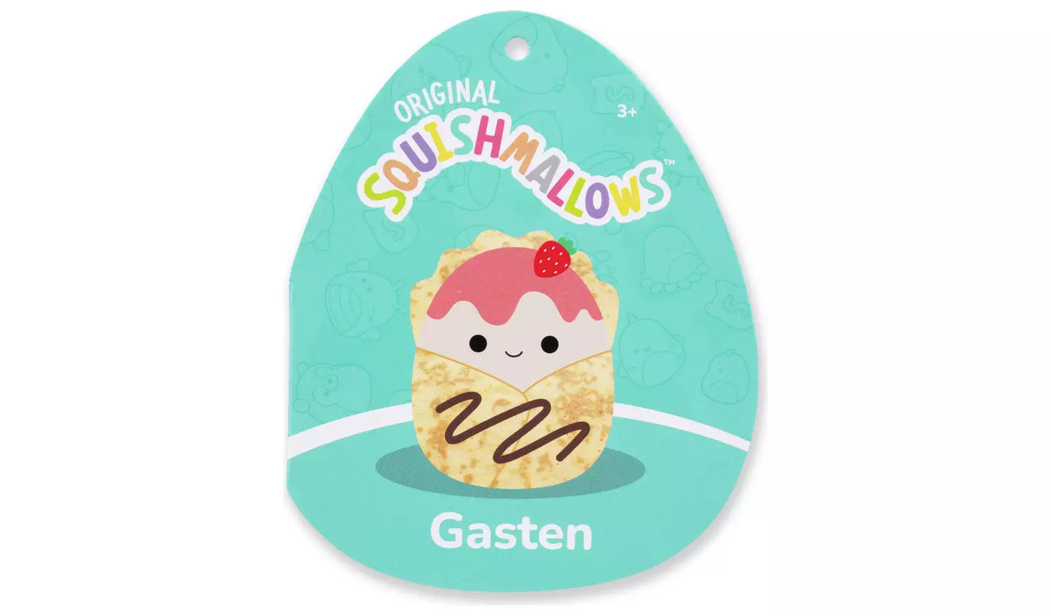 7.5" Squishmallows Gasten Strawberry Crepe