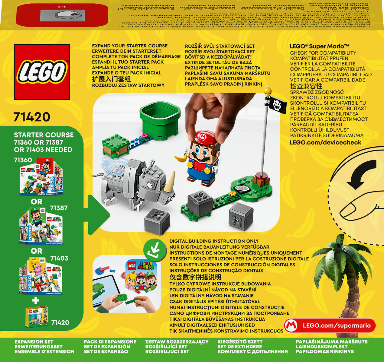 LEGO Super Mario Rambi the Rhino Expansion Set 71420 - Moons Toystore