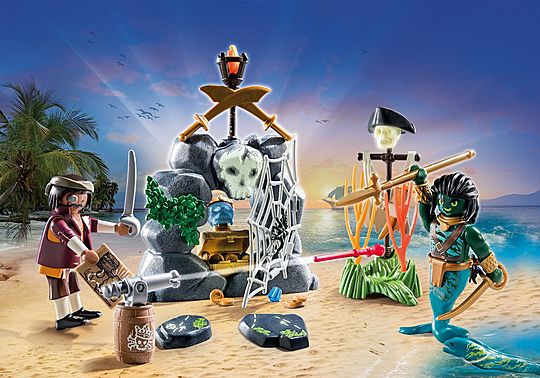 PLAYMOBIL 71420 Pirates Pirate vs. Deeper – Treasure Hunt
