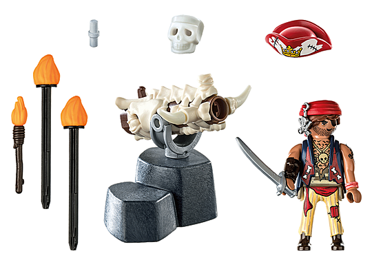 PLAYMOBIL 71421 Pirates Pirate vs. Deeper – Cannon Master