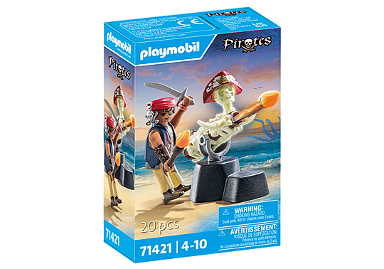 PLAYMOBIL 71421 Pirates Pirate vs. Deeper – Cannon Master