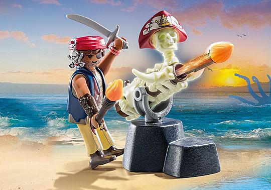PLAYMOBIL 71421 Pirates Pirate vs. Deeper – Cannon Master