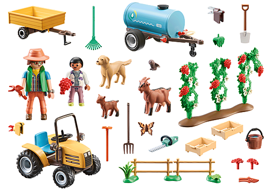 PLAYMOBIL 71442 Country Tractor with Trailer and Water Tank