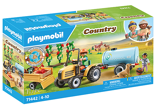 PLAYMOBIL 71442 Country Tractor with Trailer and Water Tank