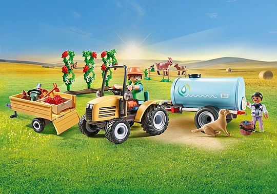 PLAYMOBIL 71442 Country Tractor with Trailer and Water Tank