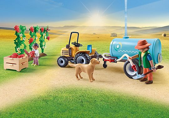 PLAYMOBIL 71442 Country Tractor with Trailer and Water Tank