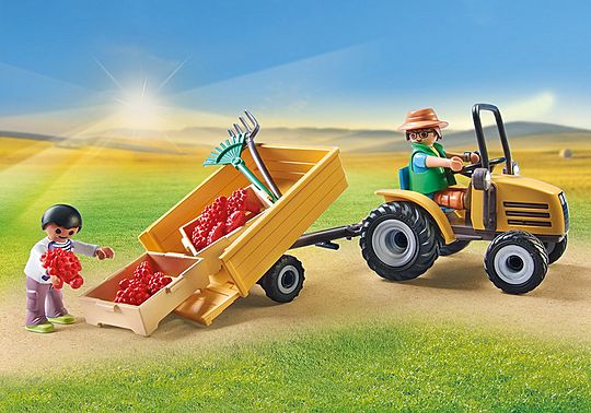 PLAYMOBIL 71442 Country Tractor with Trailer and Water Tank