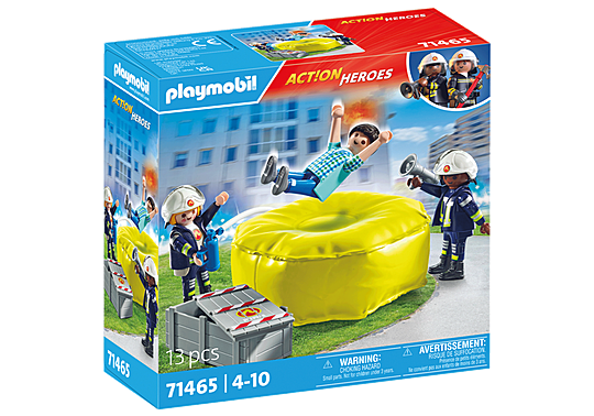PLAYMOBIL 71465 Action Heroes Firefighters with Air Pillow