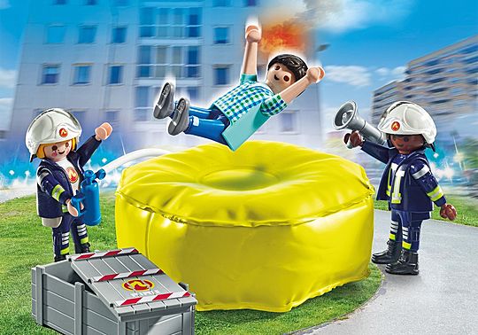 PLAYMOBIL 71465 Action Heroes Firefighters with Air Pillow