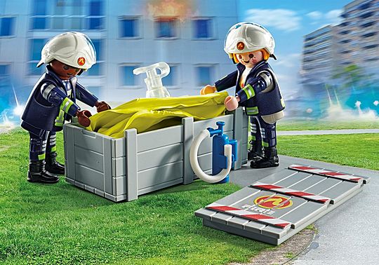 PLAYMOBIL 71465 Action Heroes Firefighters with Air Pillow
