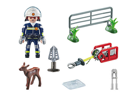 PLAYMOBIL 71467 Action Heroes Firefighting Mission Animal Rescue