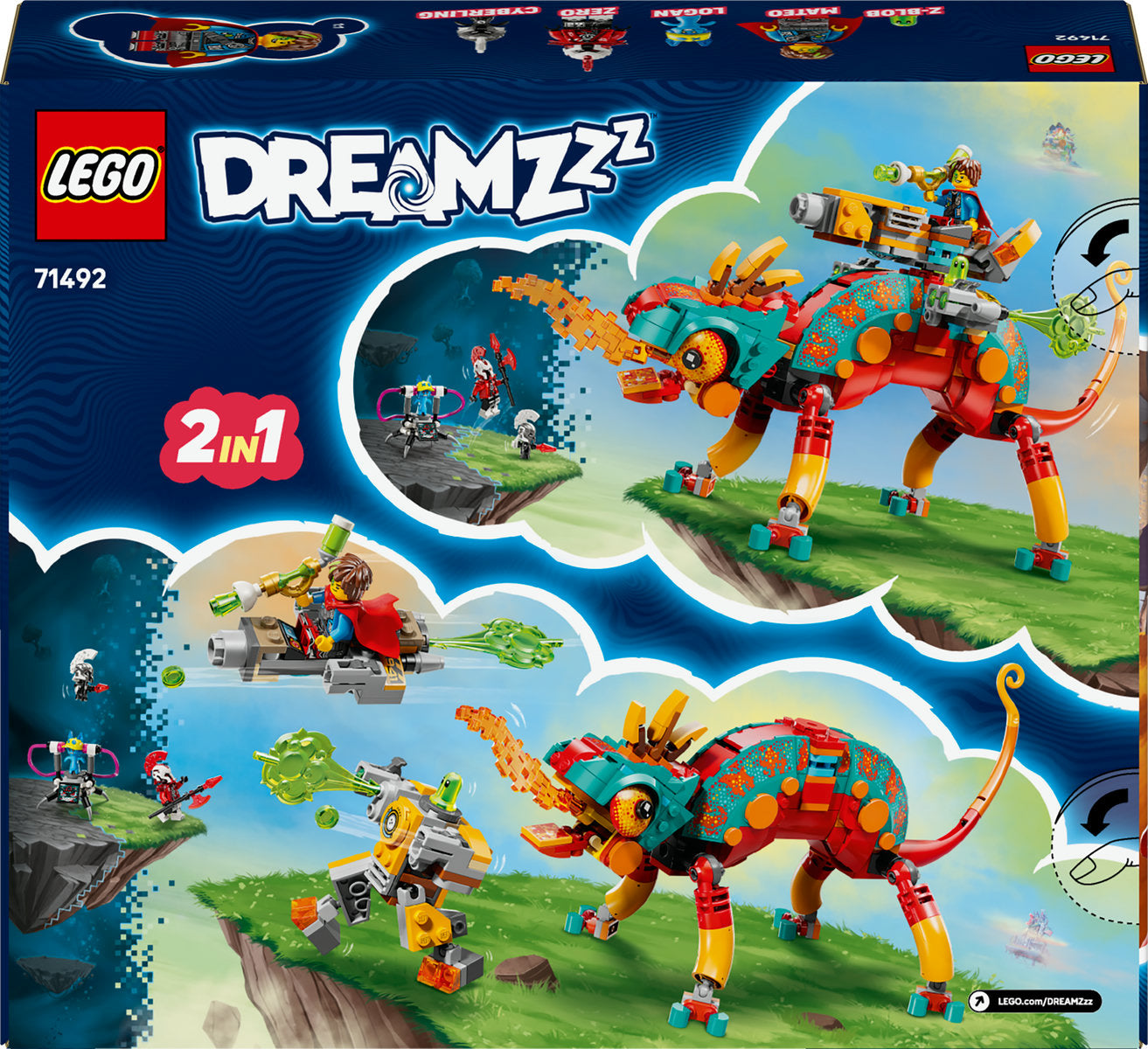 LEGO DREAMZzz Mateo’s Fire Chameleon Imagination Toy 71492