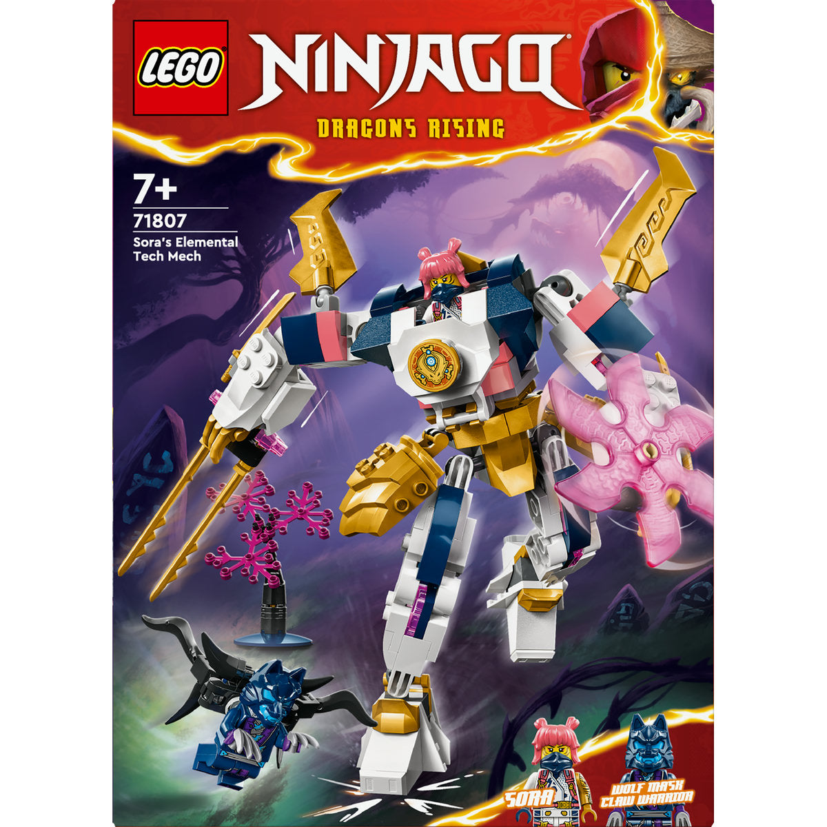 LEGO NINJAGO Sora’s Elemental Tech Mech Toy 71807