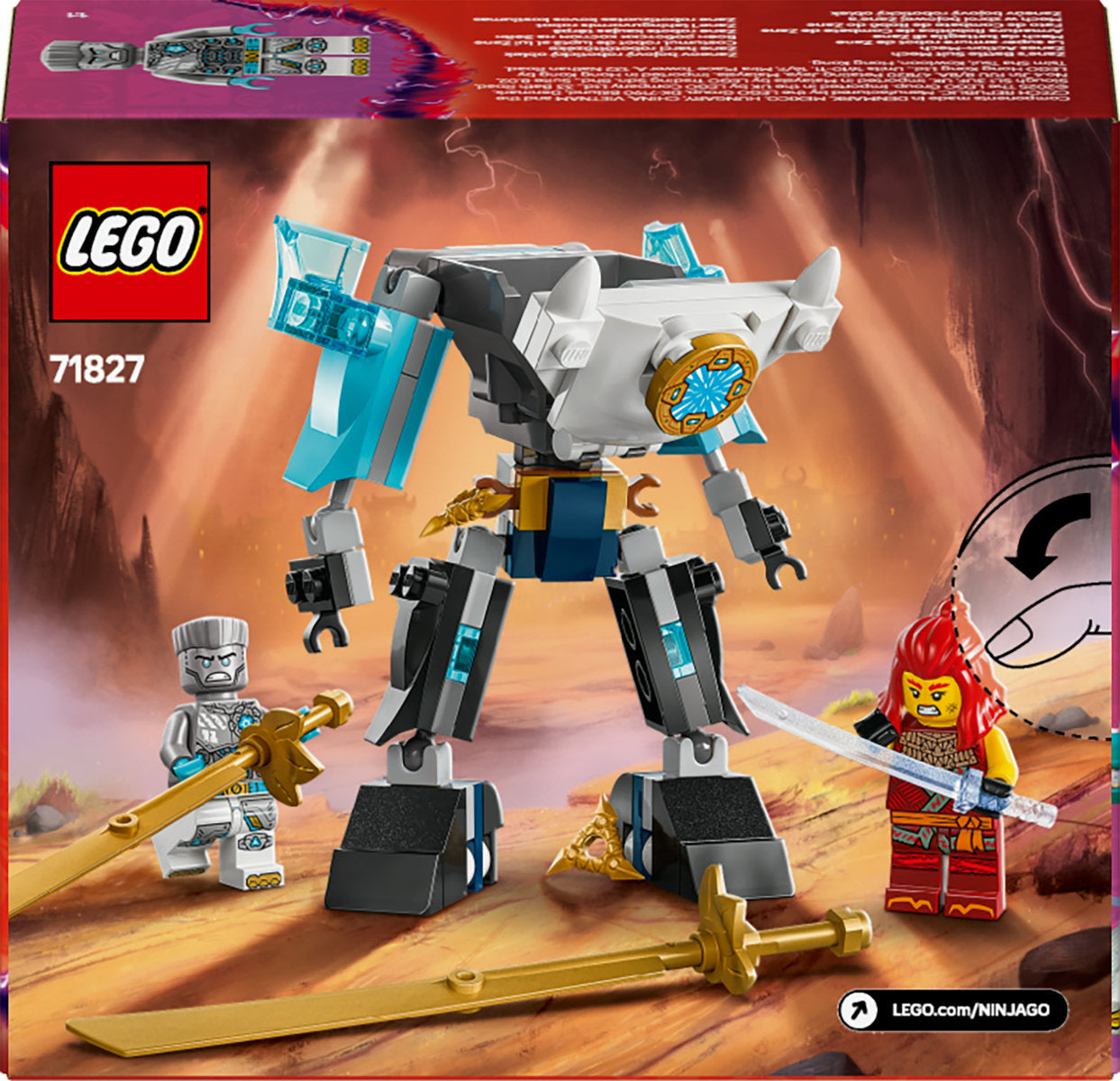LEGO NINJAGO Zane’s Battle Suit Mech Toy Set 71827