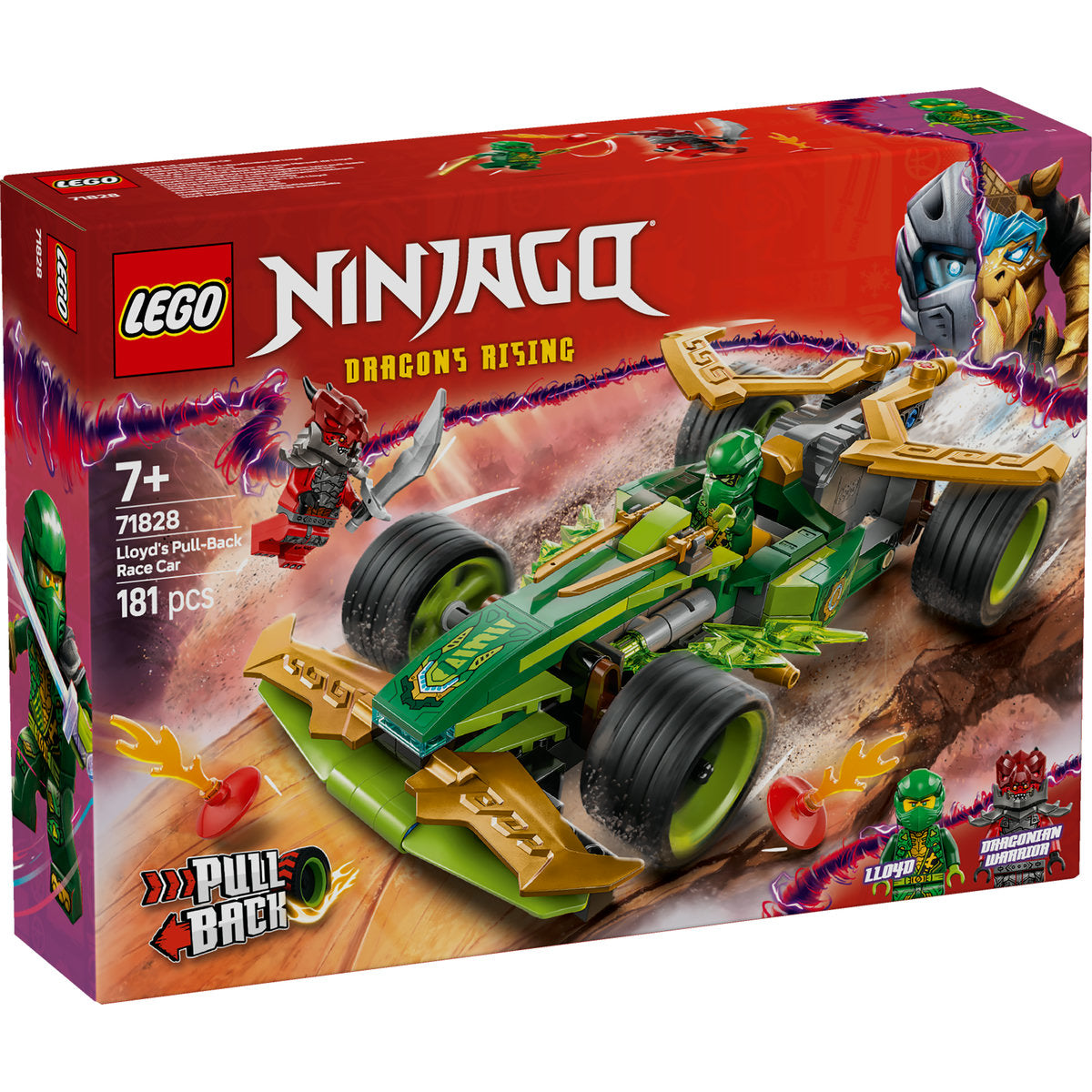 LEGO NINJAGO Lloyd’s Pull-Back Race Car Toy 71828