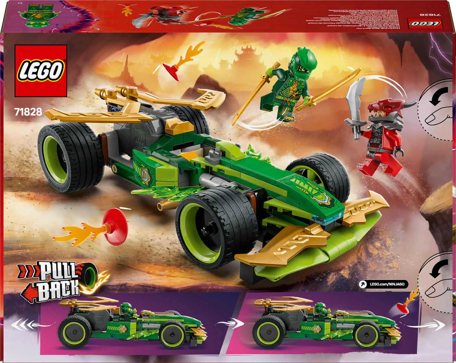 LEGO NINJAGO Lloyd’s Pull-Back Race Car Toy 71828