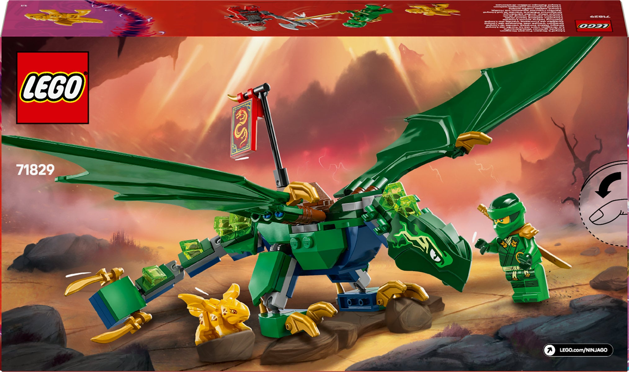 LEGO NINJAGO Lloyd’s Green Forest Dragon Toy 71829