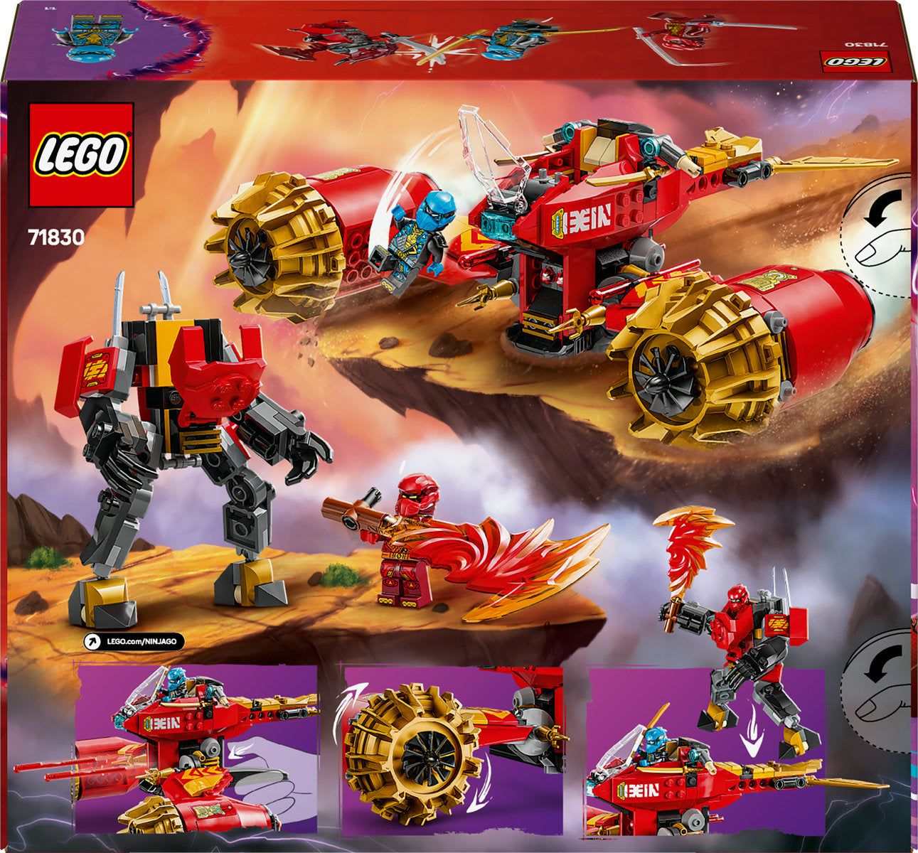 LEGO NINJAGO Kai’s Mech Storm Rider Ninja Toy 71830
