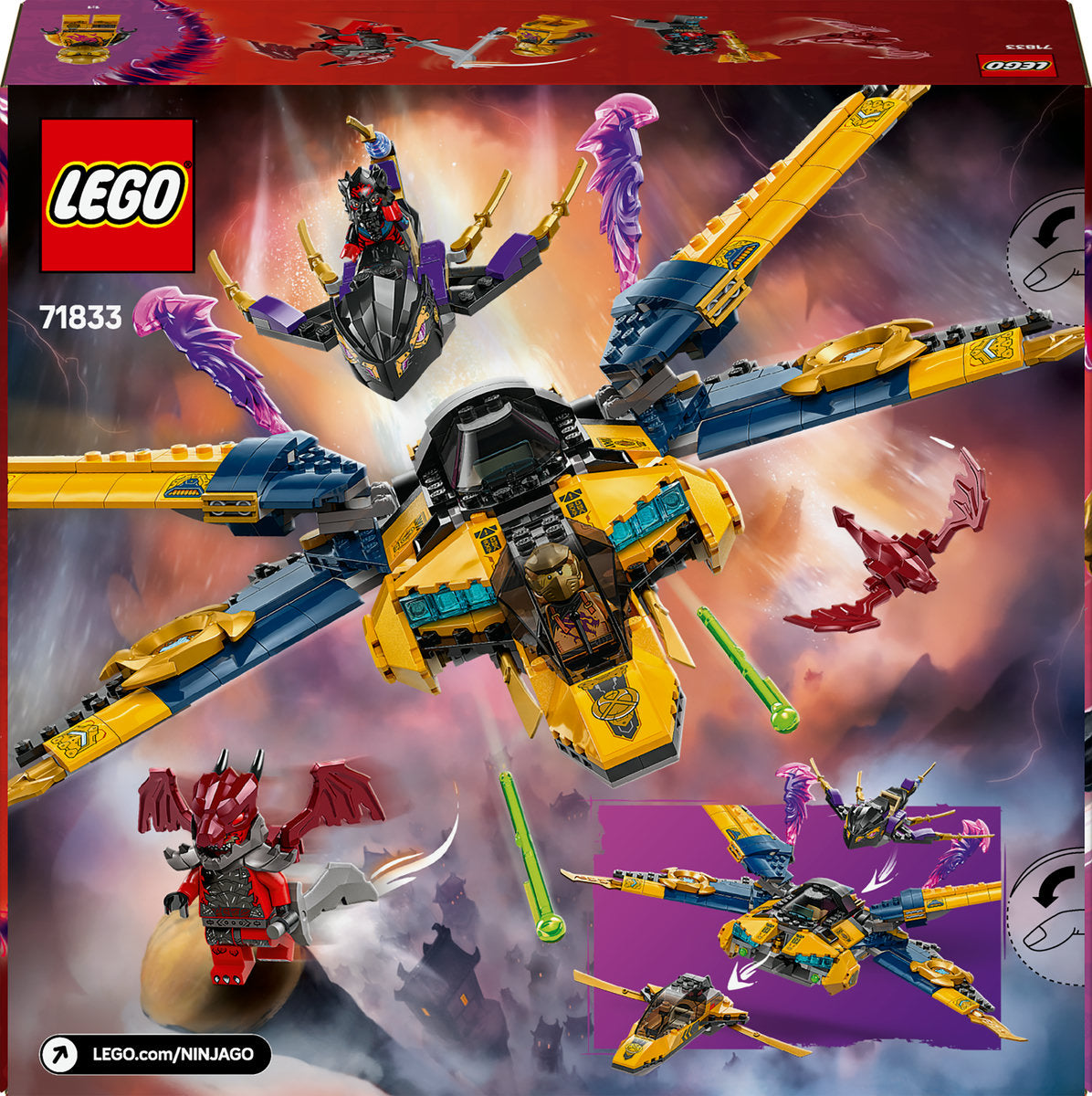 LEGO NINJAGO Ras and Arin’s Super Storm Jet 71833