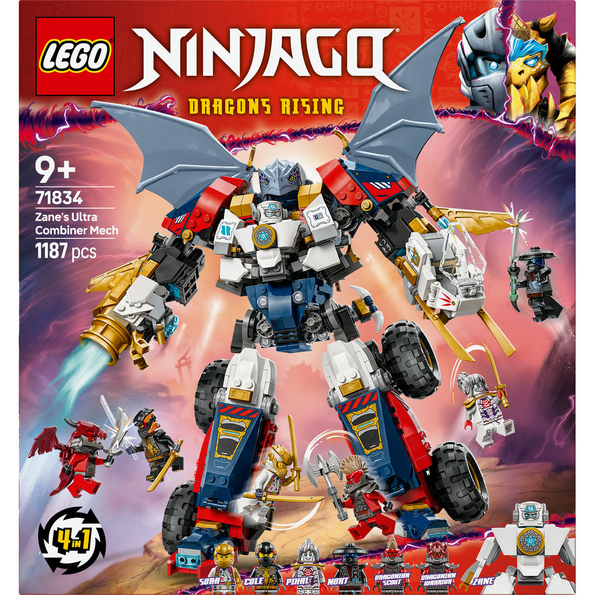 LEGO NINJAGO 4in1 Zane’s Ultra Combiner Mech 71834