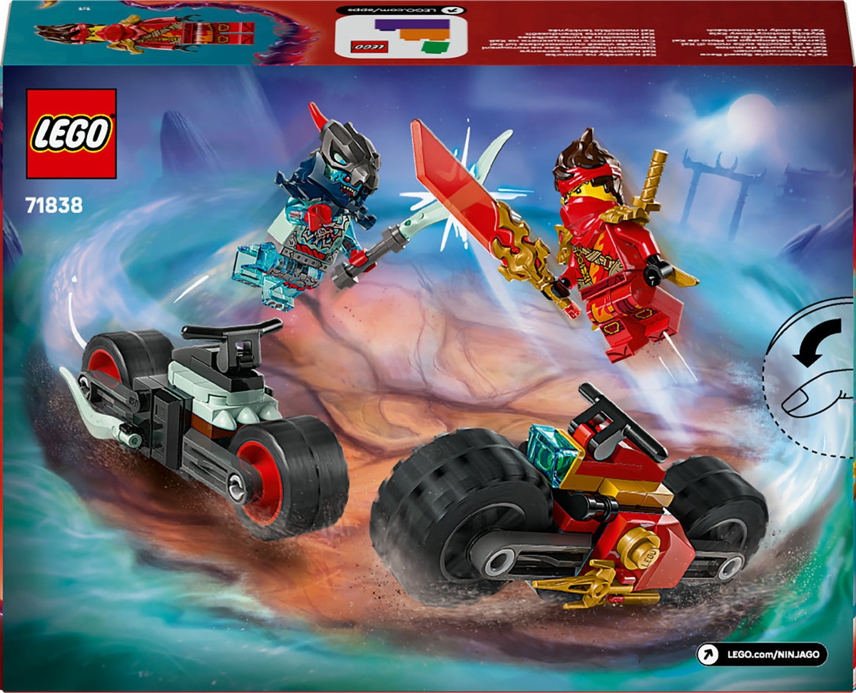 LEGO NINJAGO Kai’s Motorcycle Speed Race Playset with 2 Ninja Bike Toys 71838