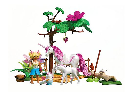 Playmobil 71839 Magical Unicorns Stable for Mother and Foal