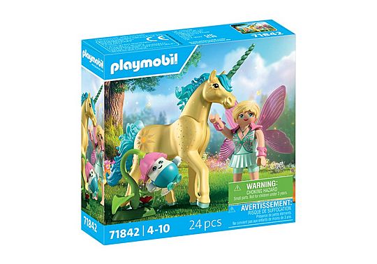 Playmobil 71842 Collectible Unicorn Sunshine Blossom with Fairy