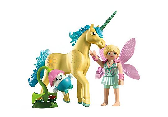 Playmobil 71842 Collectible Unicorn Sunshine Blossom with Fairy