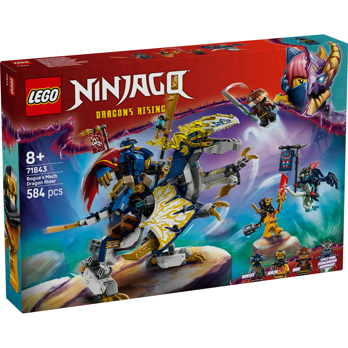 LEGO NINJAGO Rogue’s Mech Dragon Rider Ninja Toy 71843