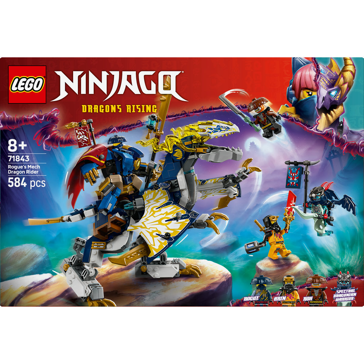 LEGO NINJAGO Rogue’s Mech Dragon Rider Ninja Toy 71843